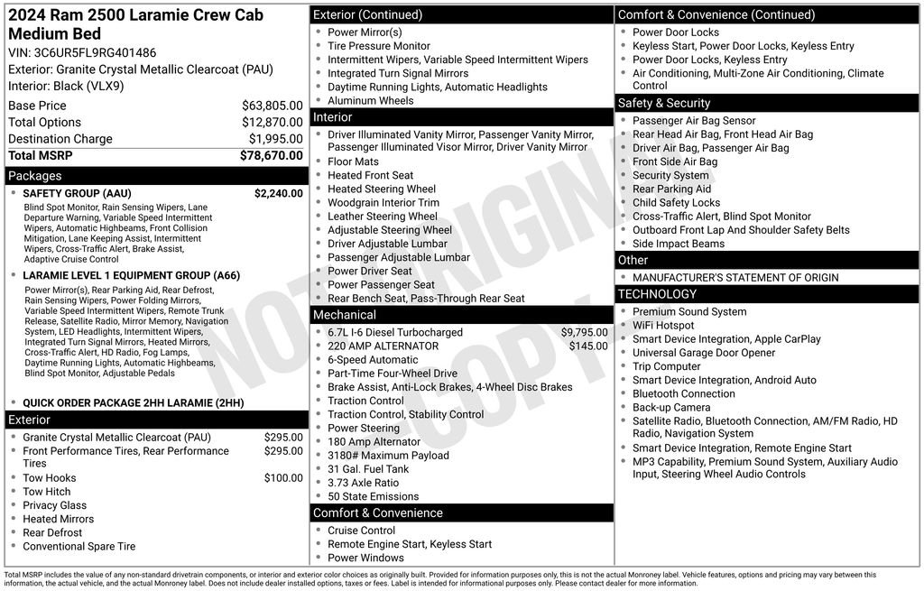 ram ram 2500 pickup 2024 3C6UR5FL9RG401486 image ram ram 2500 pickup 2024 3C6UR5FL9RG401486 image